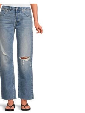 Madewell Classic Strait Women’s Light Blue Distressed